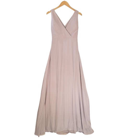 Birdy Grey Moni Women Maxi Dress Taupe Neutral Medium Convertible Bridesmaids - Picture 6 of 10